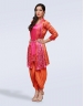 Orange Cape with tulip shalwar